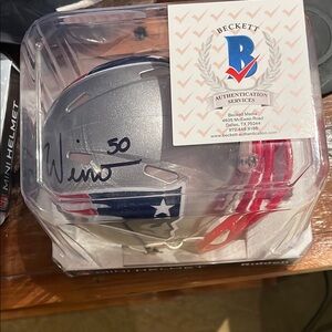 Chase Winovich signed New England Patriots Mini Football Helmet with COA
